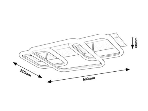 Plafoniera LED Fandral, crom satin, 42W, 3800lm, 4000K, IP20, Rabalux, 6997
