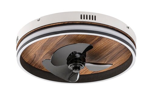 Plafoniera LED Faustine cu ventilator, negru, 30W, 1000lm, 3000K-6500K, IP20, Rabalux, 71016