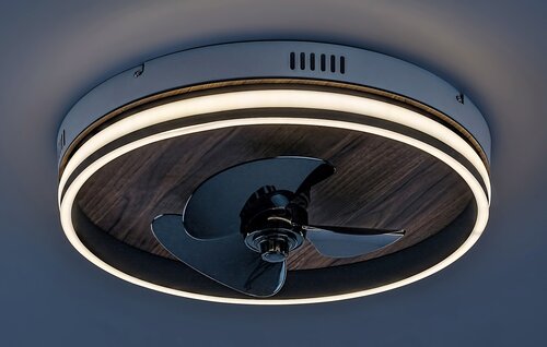 Plafoniera cu ventilator Faustine, negru, 1000lm, LED 30W, 3000-6500K, Rabalux 71016