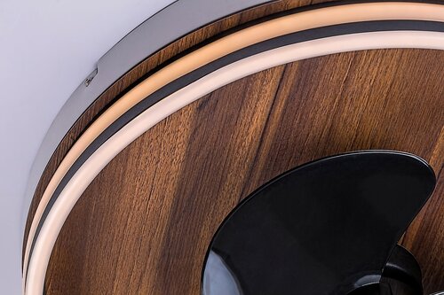 Plafoniera LED Faustine cu ventilator, negru, 30W, 1000lm, 3000K-6500K, IP20, Rabalux, 71016