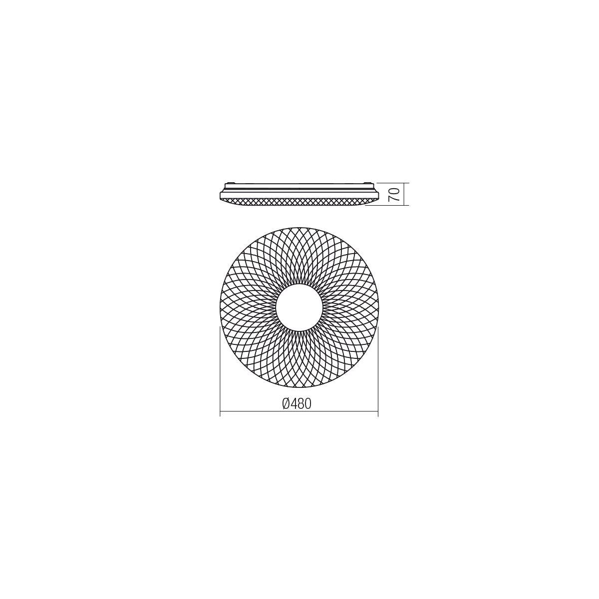 Plafoniera LED Flora, alb cu efect de sclipire, 32W, 4000K, 2650lm, IP20, Smarter, 05-857