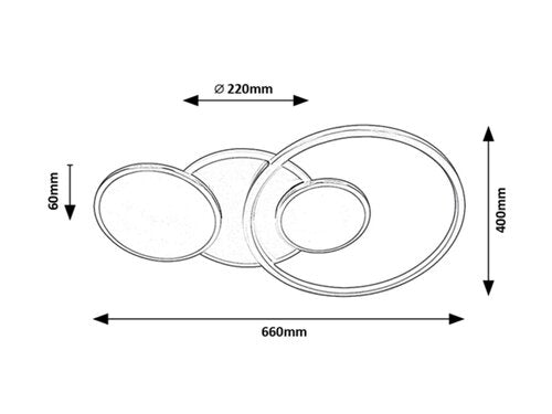 Plafoniera LED Fulvia, crom satin, 50W, 3200lm, 3000K, IP20, Rabalux, 6890