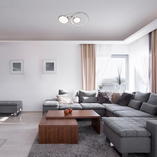 Plafoniera LED Fulvia, crom satin, 50W, 3200lm, 3000K, IP20, Rabalux, 6890