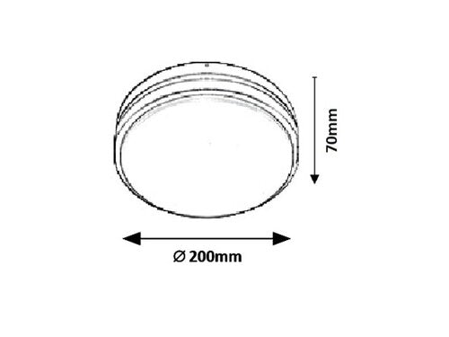 Plafoniera LED exterior Hamburg, antracit, 10W, 720lm, 4000K, D.200cm, IP44, Rabalux, 8847