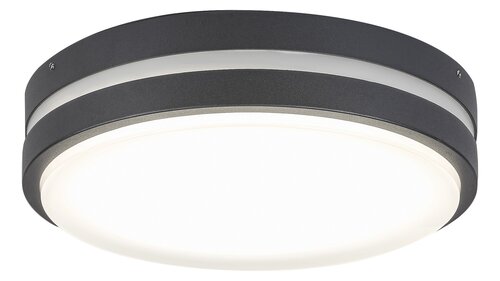 Plafoniera LED exterior Hamburg, antracit, 12W, 900lm, 4000K, D.28cm, IP44, Rabalux, 8848