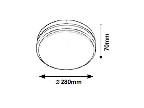 Plafoniera LED exterior Hamburg, antracit, 12W, 900lm, 4000K, D.28cm, IP44, Rabalux, 8848