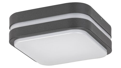 Plafoniera LED exterior Hamburg, antracit, 12W, 900lm, 4000K, D.28,5cm, IP44, Rabalux, 8850