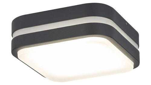Plafoniera LED exterior Hamburg, antracit, 12W, 900lm, 4000K, D.28,5cm, IP44, Rabalux, 8850