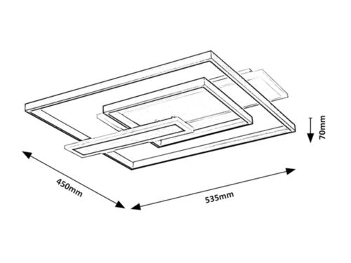 Plafoniera LED Herkules, negru, 50W, 2700lm, 4000K, IP20, Rabalux, 2932
