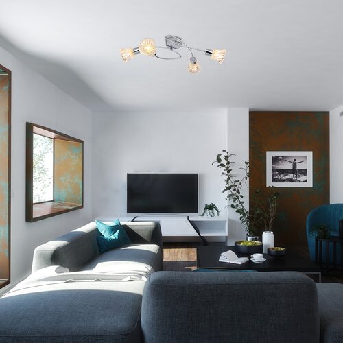 Plafoniera Hestia, crom, 4xE14, IP20, Rabalux, 5302