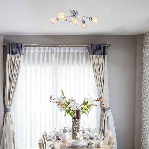 Plafoniera Hestia, crom, 5xE14, IP20, Rabalux, 5304