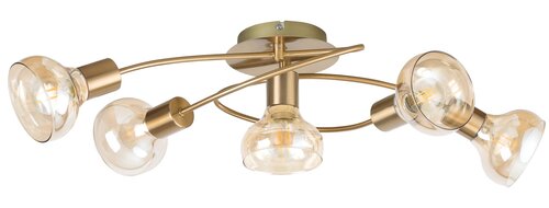 Plafoniera Holly, auriu antic, 5xE14, IP20, Rabalux, 5552