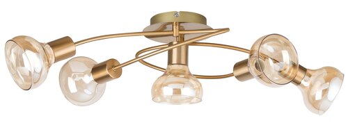 Plafoniera Holly, auriu antic, 5xE14, IP20, Rabalux, 5552