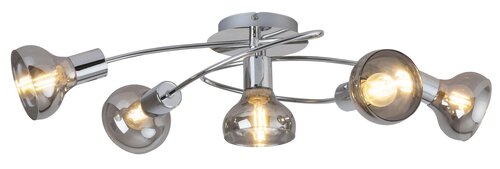 Plafoniera Holly, crom, 5xE14, IP20, Rabalux, 5561