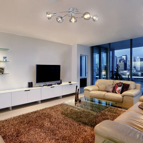 Plafoniera Holly, crom, 5xE14, IP20, Rabalux, 5561