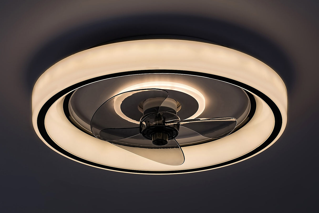 Plafoniera LED Horacio cu ventilator, negru, 67W, 5850lm, 3000K-6000K, IP20, Rabalux, 71009