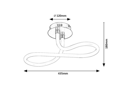 Plafoniera LED Irelia, crom satin, 23W, 2200lm, 4000K, IP20, Rabalux, 71008