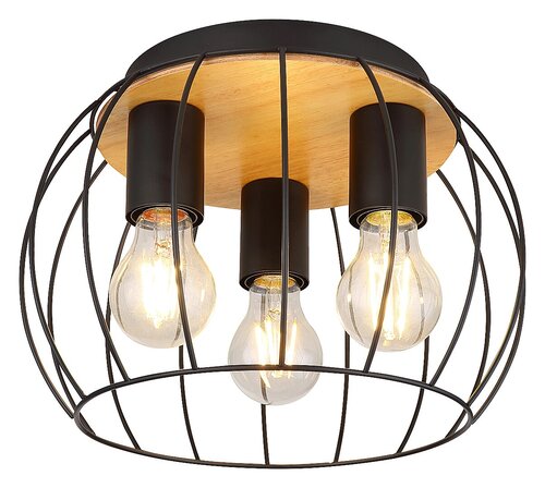 Plafoniera Kamala, negru, 3xE27, IP20, Rabalux, 5293