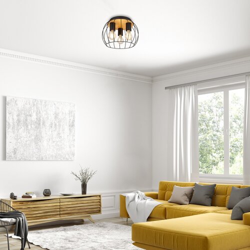 Plafoniera Kamala, negru, 3xE27, IP20, Rabalux, 5293