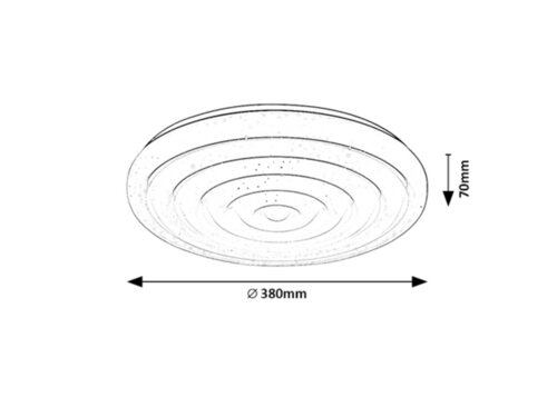 Plafoniera LED Katina, alb, 24W, 2050lm, 4000K, IP20, Rabalux, 71017