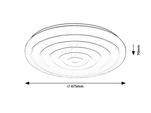 Plafoniera LED Katina, alb, 36W, 3070lm, 3000-6500K,IP20, Rabalux, 71018
