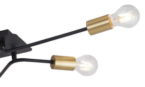 Plafoniera Lanny, negru, 6xE27, IP20, Rabalux, 2103