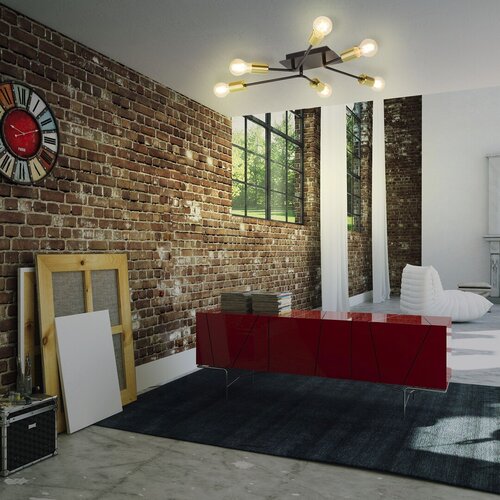 Plafoniera Lanny, negru, 6xE27, IP20, Rabalux, 2103