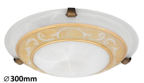 Plafoniera Laretta, geam alabastru alb, 1xE27, IP20, Rabalux, 3713