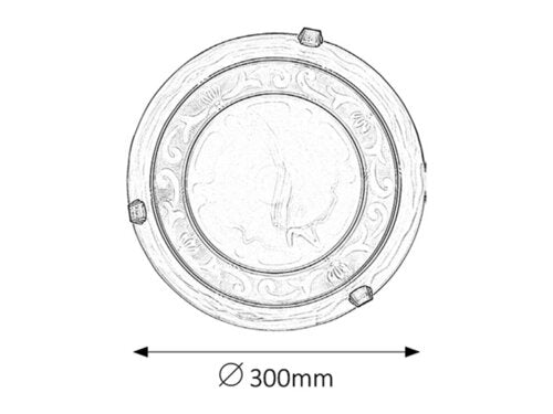 Plafoniera Laretta, geam alabastru alb, 1xE27, IP20, Rabalux, 3713