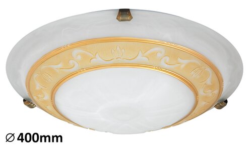 Plafoniera Laretta, geam alabastru alb, 2xE27, IP20, Rabalux, 3714