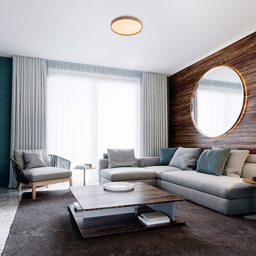 Plafoniera LED Leana 2, fag, 24W, 1300lm, 3000K, IP20, Rabalux, 71144