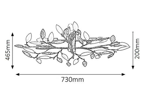 Plafoniera Lilian, maro antic, 4xE14, IP20, Rabalux, 2849