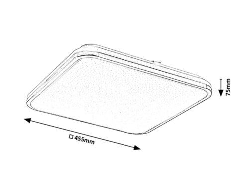 Plafoniera LED Linden, crom, 72W, 5800lm, 3000-6500K, IP20, Rabalux, 3479