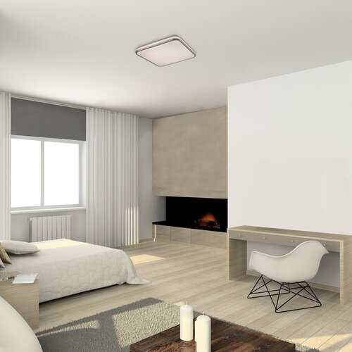 Plafoniera LED Linden, crom, 72W, 5800lm, 3000-6500K, IP20, Rabalux, 3479