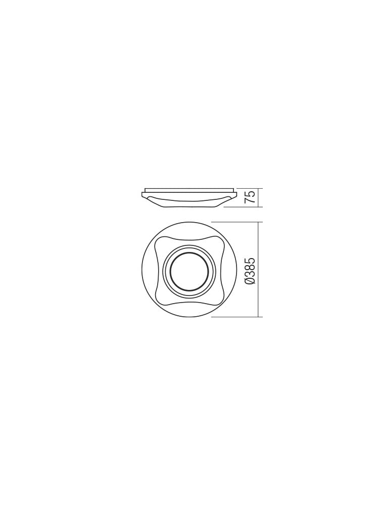 Plafoniera LED Lucino alb opal, 24W, 4000K, 1694lm, IP20, Smarter, 05-912