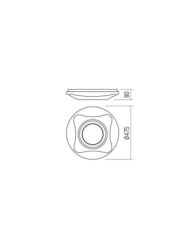 Plafoniera LED Lucino, alb opal, 36W, 4000K, 2463lm, IP20, Smarter, 05-913