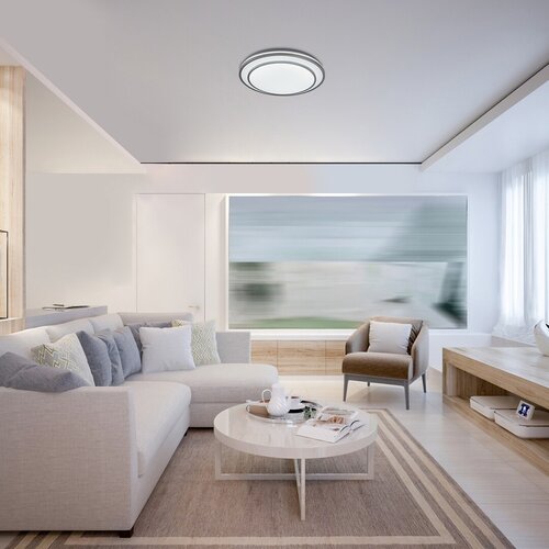 Plafoniera LED Lupita, argintiu, 40W, 2700lm, 3000-6500K, IP20, Rabalux, 2131