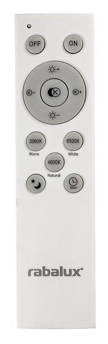 Plafoniera LED Lupita, argintiu, 40W, 2700lm, 3000-6500K, IP20, Rabalux, 2131