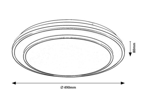 Plafoniera LED Lupita, negru, 40W, 2700lm, 3000-6500K, IP20, Rabalux, 2130
