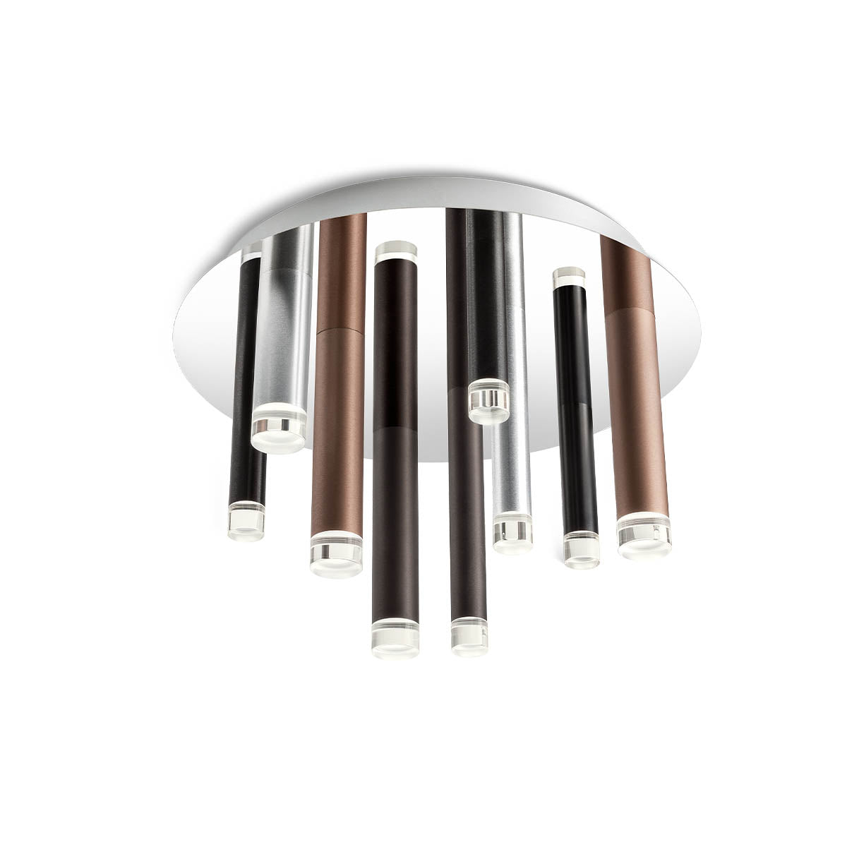 Plafoniera LED Madison, crom+cupru mat+negru, 35W, 3886 lm, 3000K, IP20, Redo, 01-2042