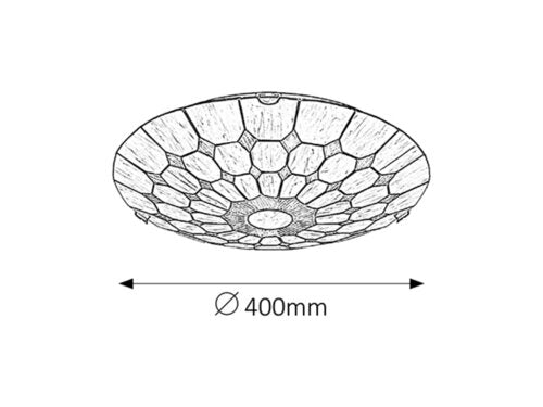 Plafoniera Marvel, bronz, 2xE27, IP20, Rabalux, 8091.