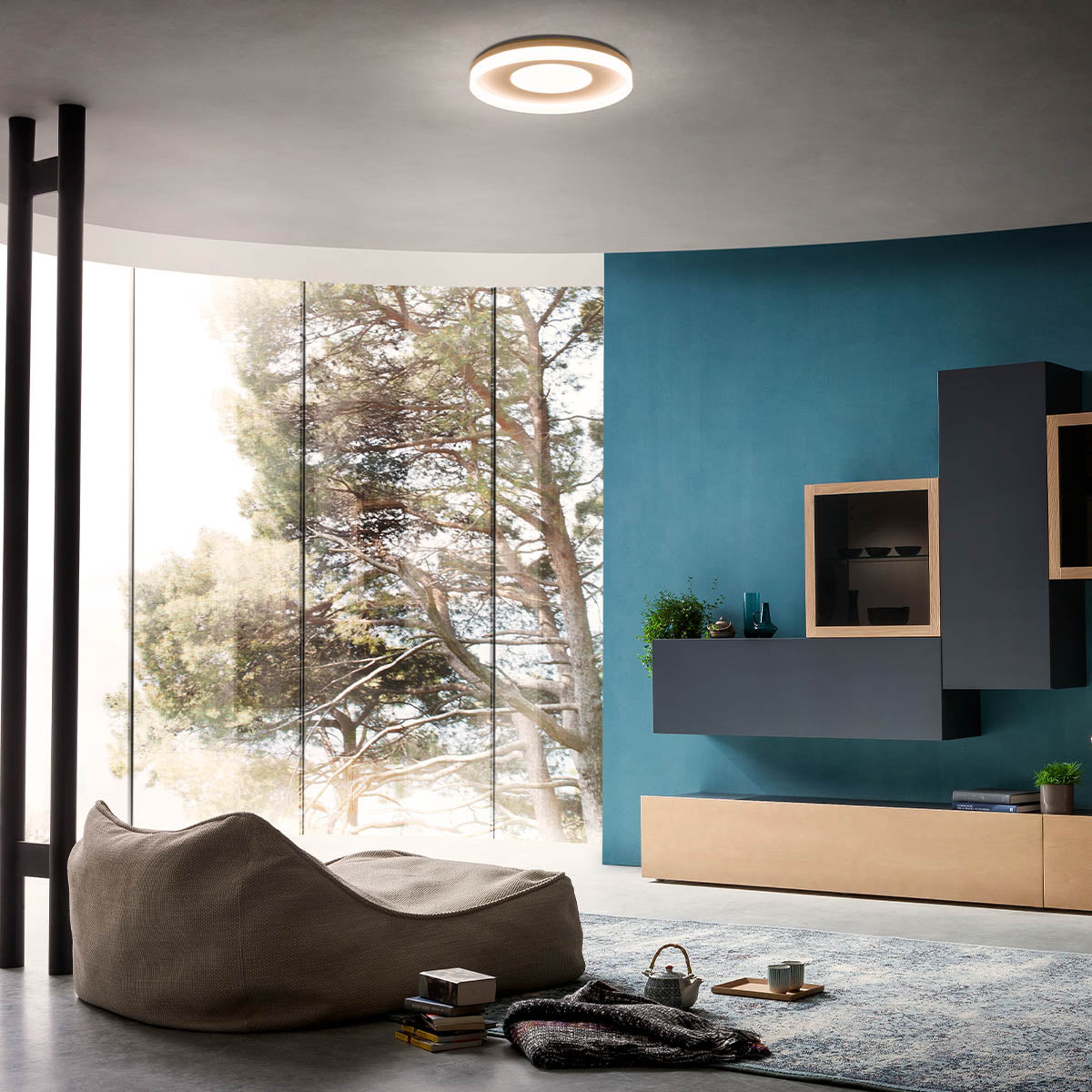 Plafoniera LED Maya, auriu mat, 36W, 4220 lm, 3000K, IP20, Redo, 01-2002