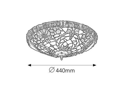 Plafoniera Mirella, bronz, 2xE27, IP20, Rabalux, 8087