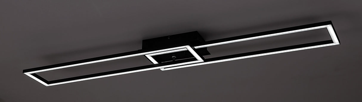 Plafoniera LED Nefertum, negru, 38W, 3150lm, 3000K-6500K, WIFI, IP20, Rabalux, 71004
