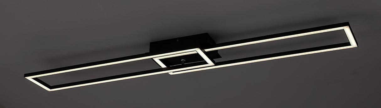 Plafoniera LED Nefertum, negru, 38W, 3150lm, 3000K-6500K, WIFI, IP20, Rabalux, 71004