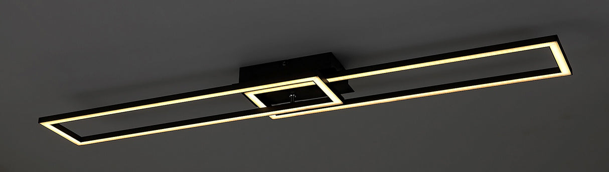 Plafoniera LED Nefertum, negru, 38W, 3150lm, 3000K-6500K, WIFI, IP20, Rabalux, 71004