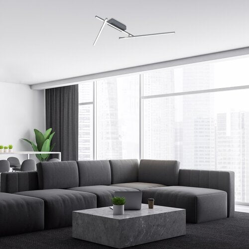 Plafoniera LED Negan, argintiu, 24W, 1550lm, 4000K, IP20, Rabalux, 71019