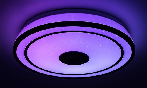 Plafoniera LED Nikolaus, negru, 24W, 1600lm, 3000-6500K, IP20, Rabalux, 71030