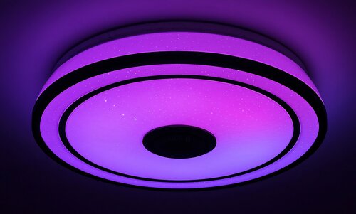 Plafoniera LED Nikolaus, negru, 24W, 1600lm, 3000-6500K, IP20, Rabalux, 71030