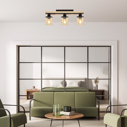 Plafoniera Niylah, negru, 3xE27, IP20, Rabalux, 71083